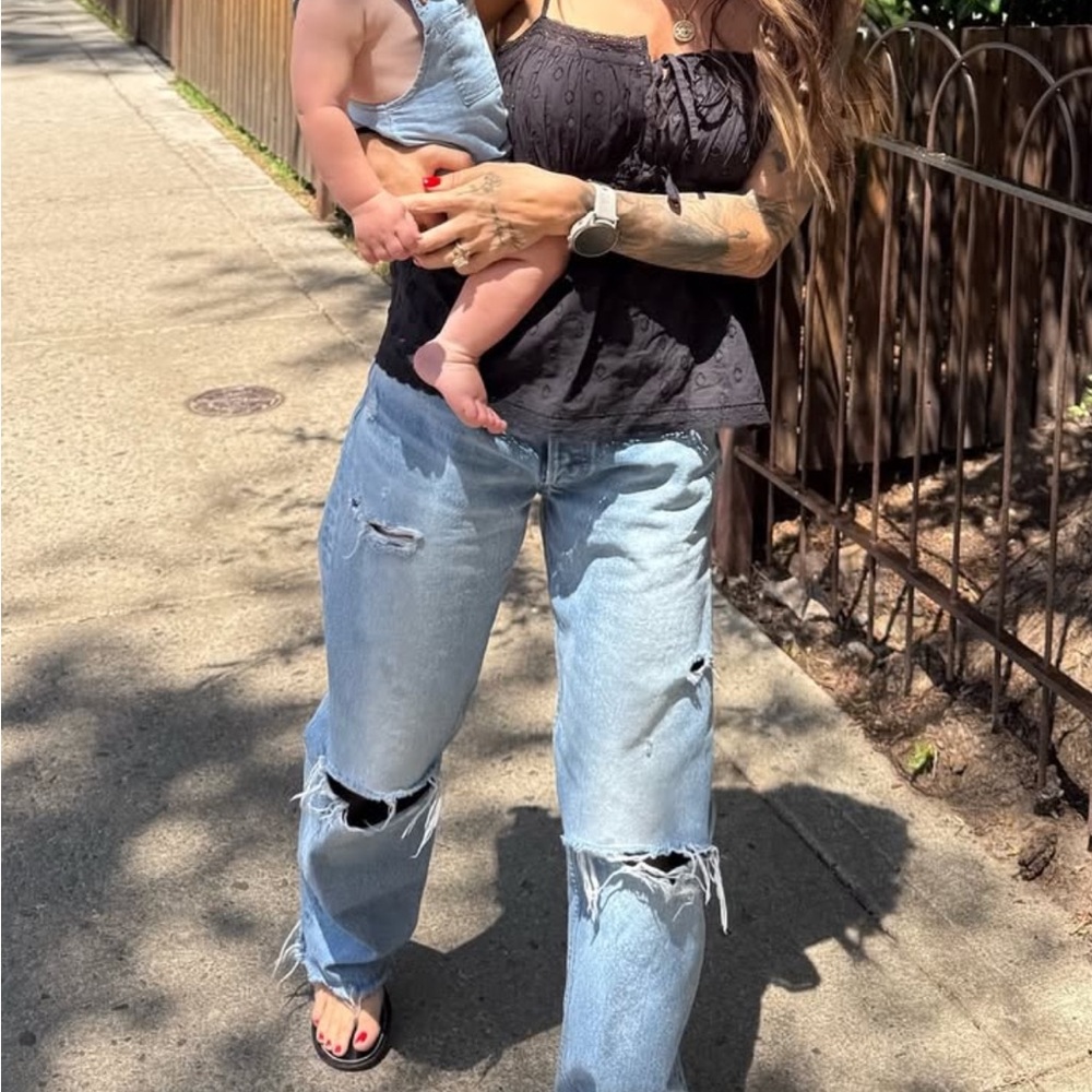 Moussy Argnett Wide Straight Jean - light blue 24 - Picture 2 of 6